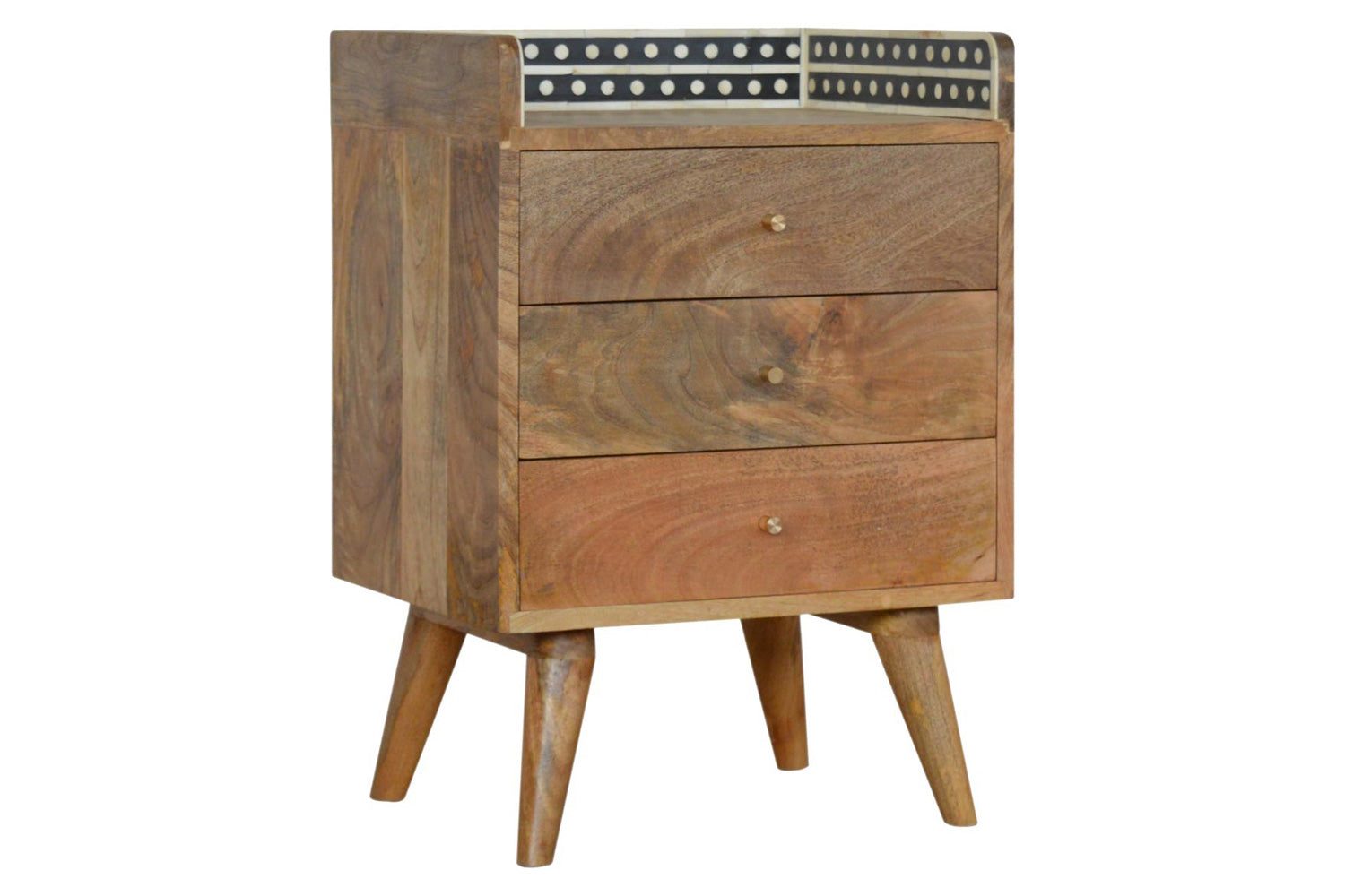 Artisan - Bone Inlay Gallery Back Bedside