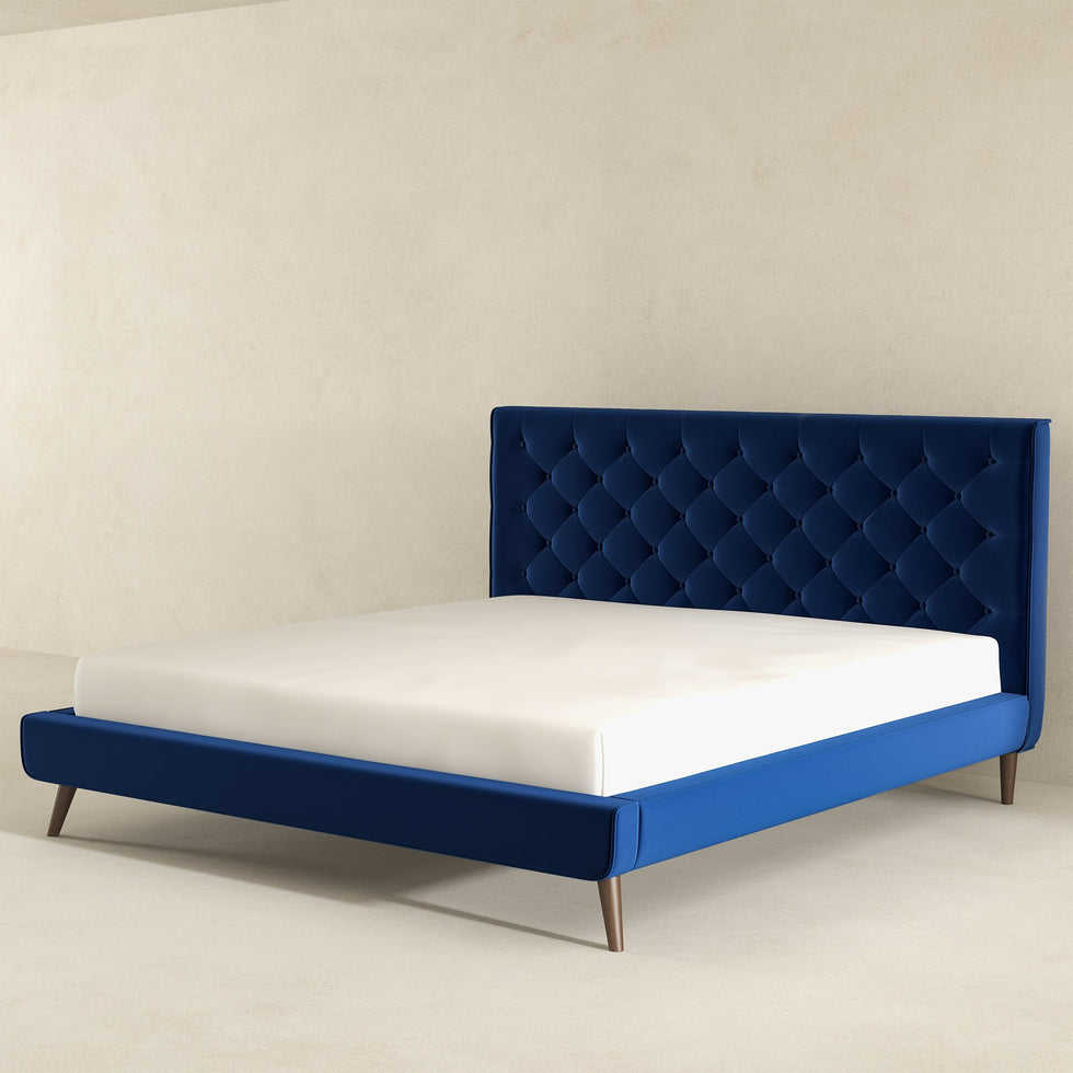 Ashcroft - Dillon Velvet Platform Bed