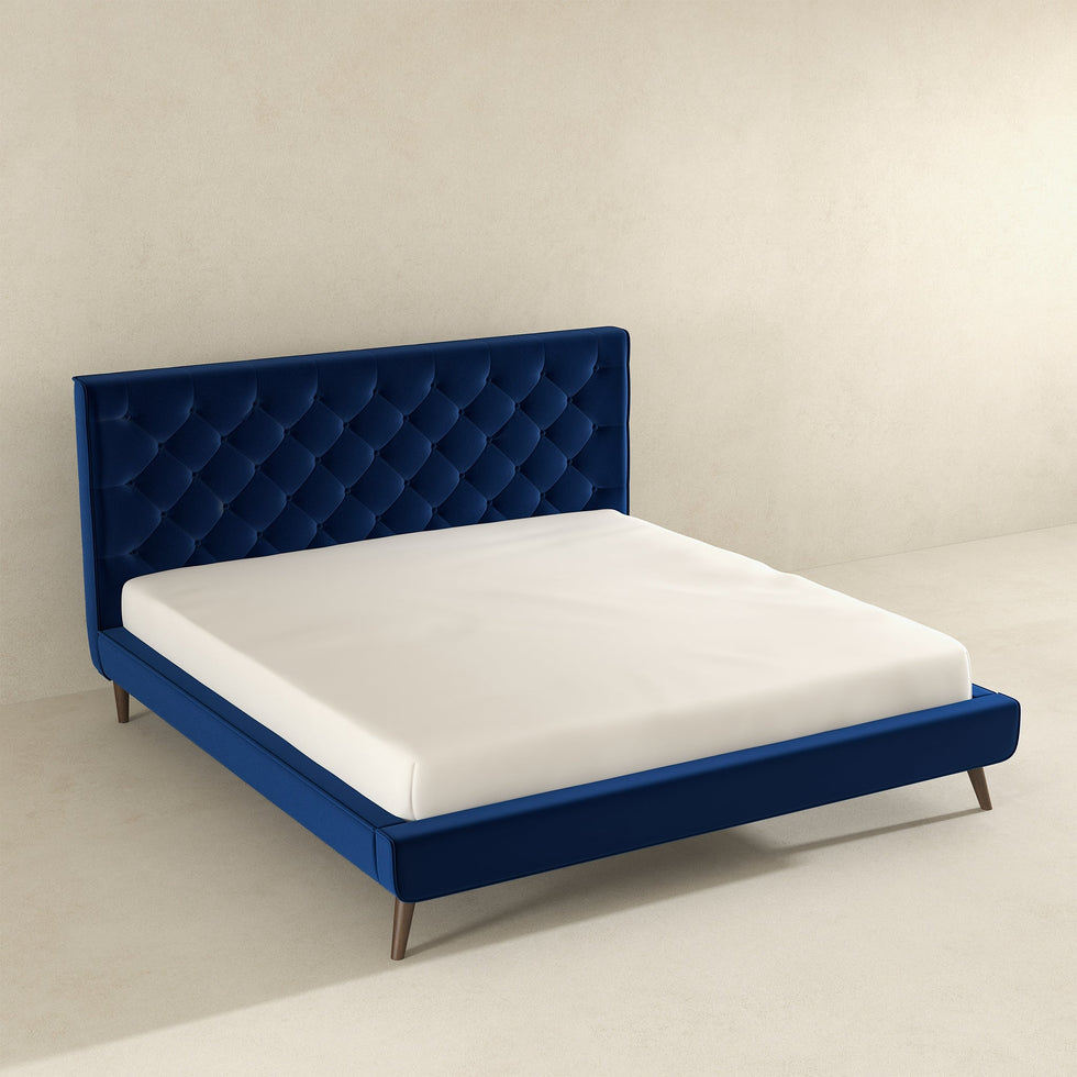 Ashcroft - Dillon Velvet Platform Bed