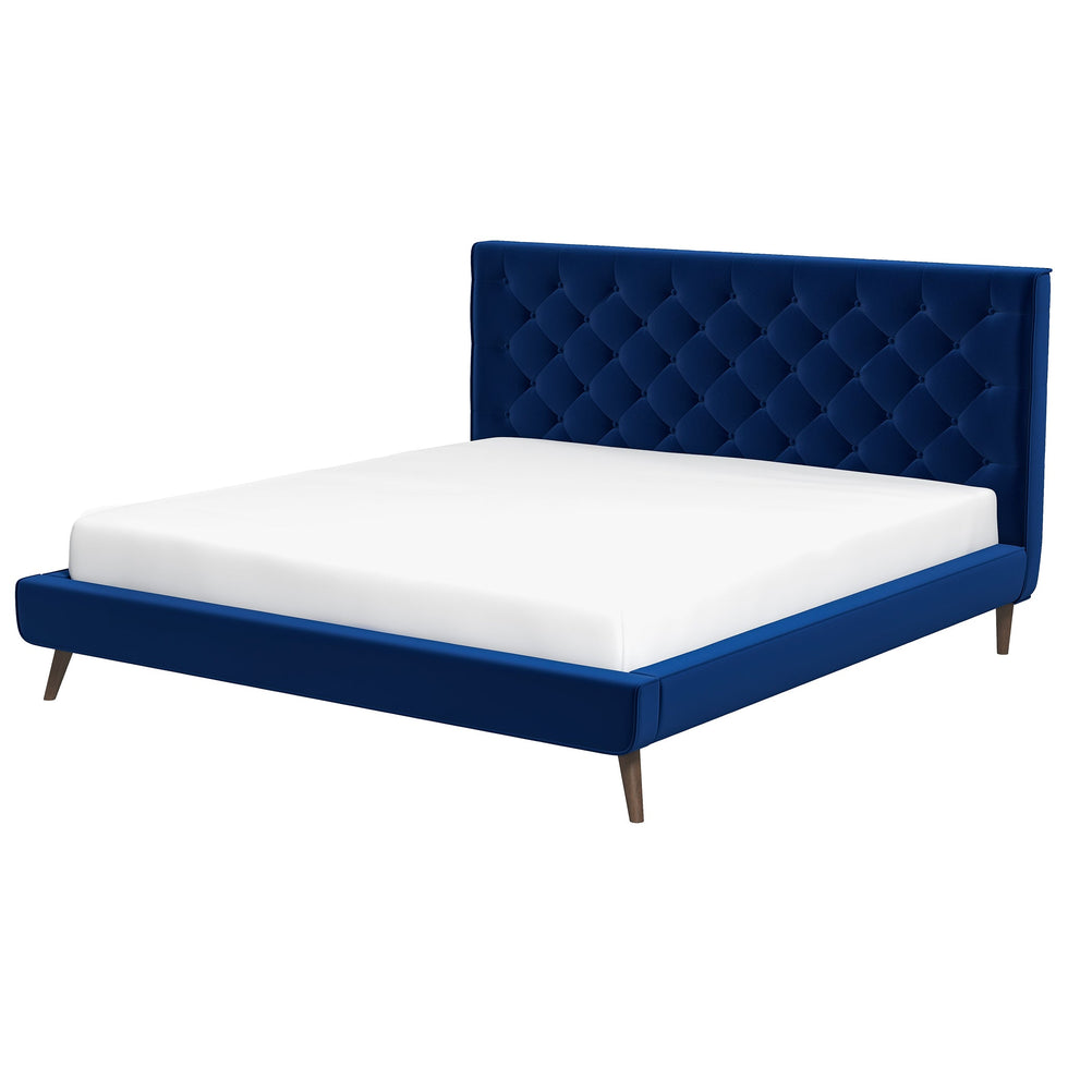 Ashcroft - Dillon Velvet Platform Bed