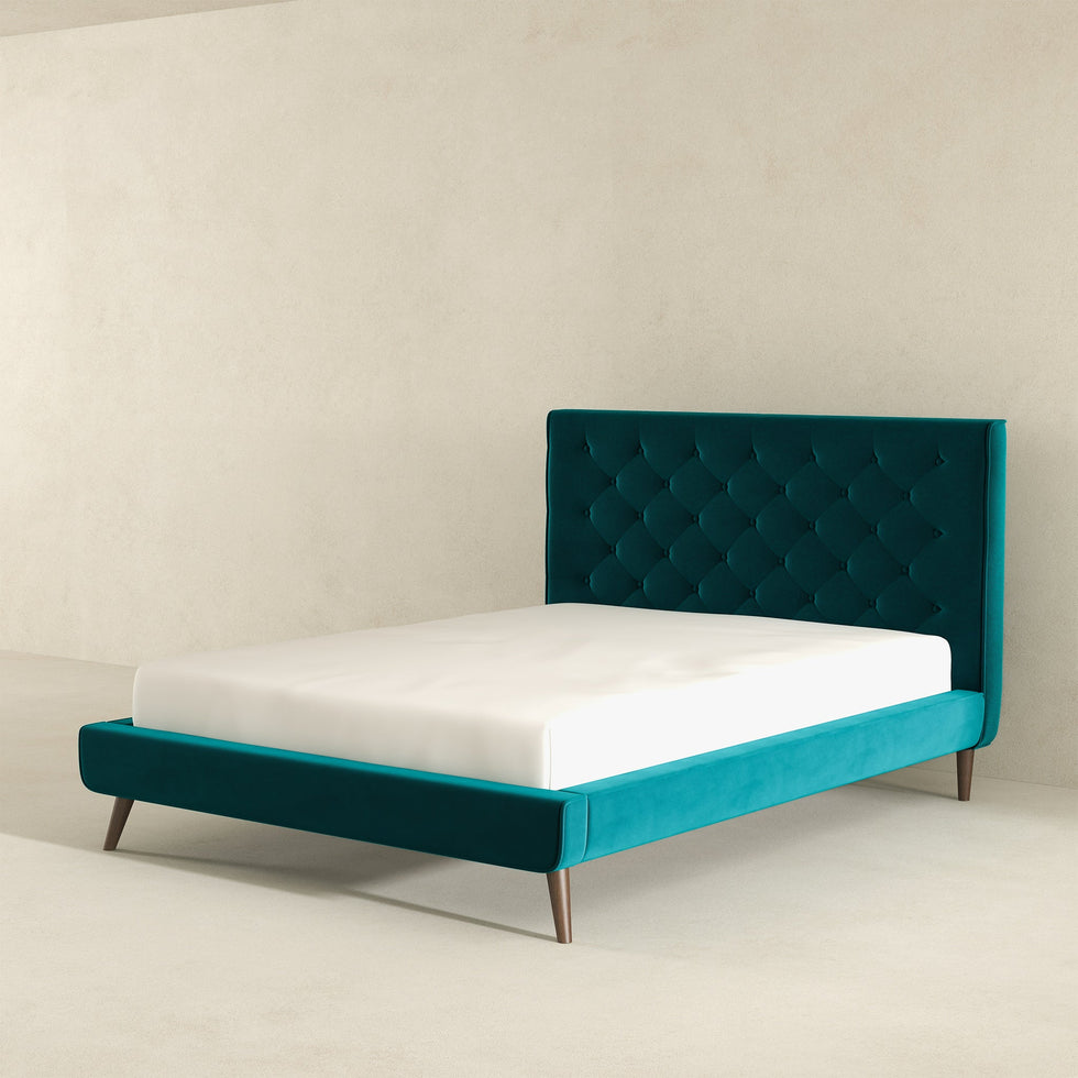 Ashcroft - Dillon Velvet Platform Bed