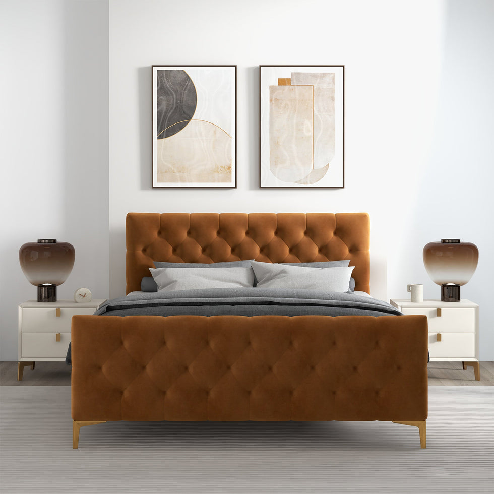 Ashcroft - Bailey Velvet Bed