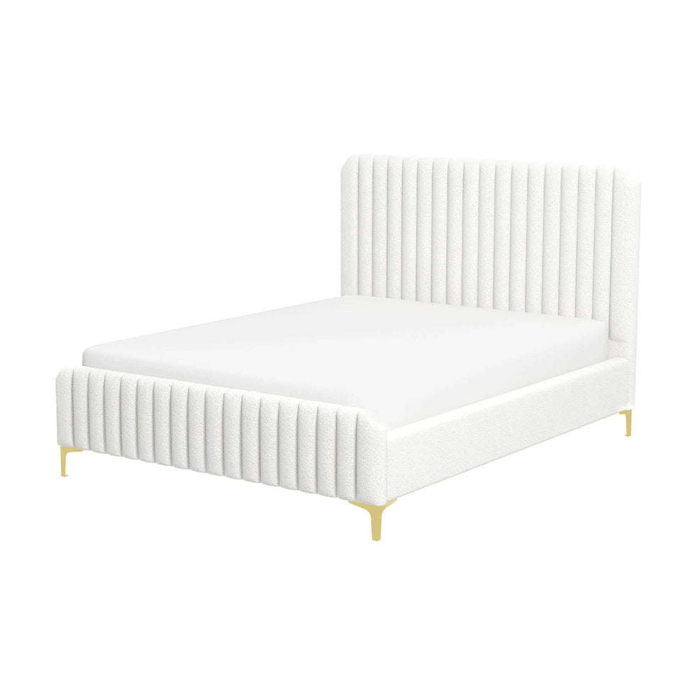 Ashcroft - Valery Boucle Platform Bed