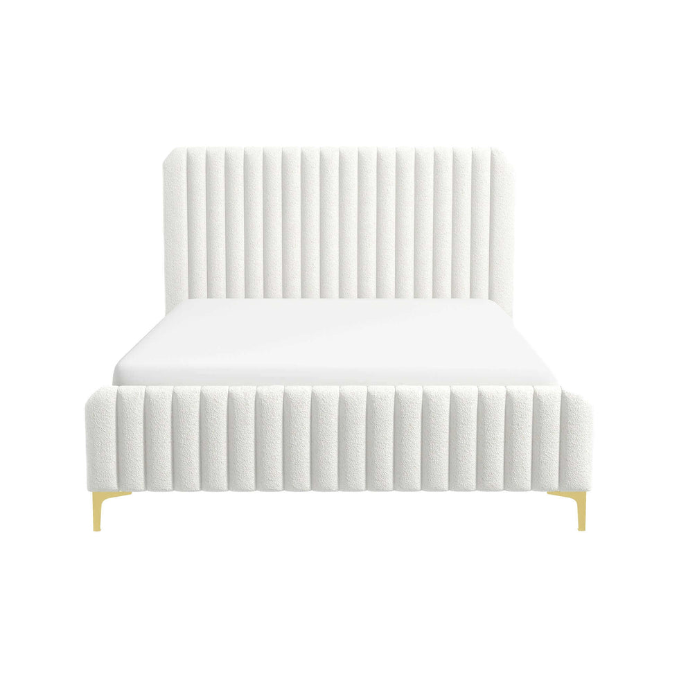 Ashcroft - Valery Boucle Platform Bed