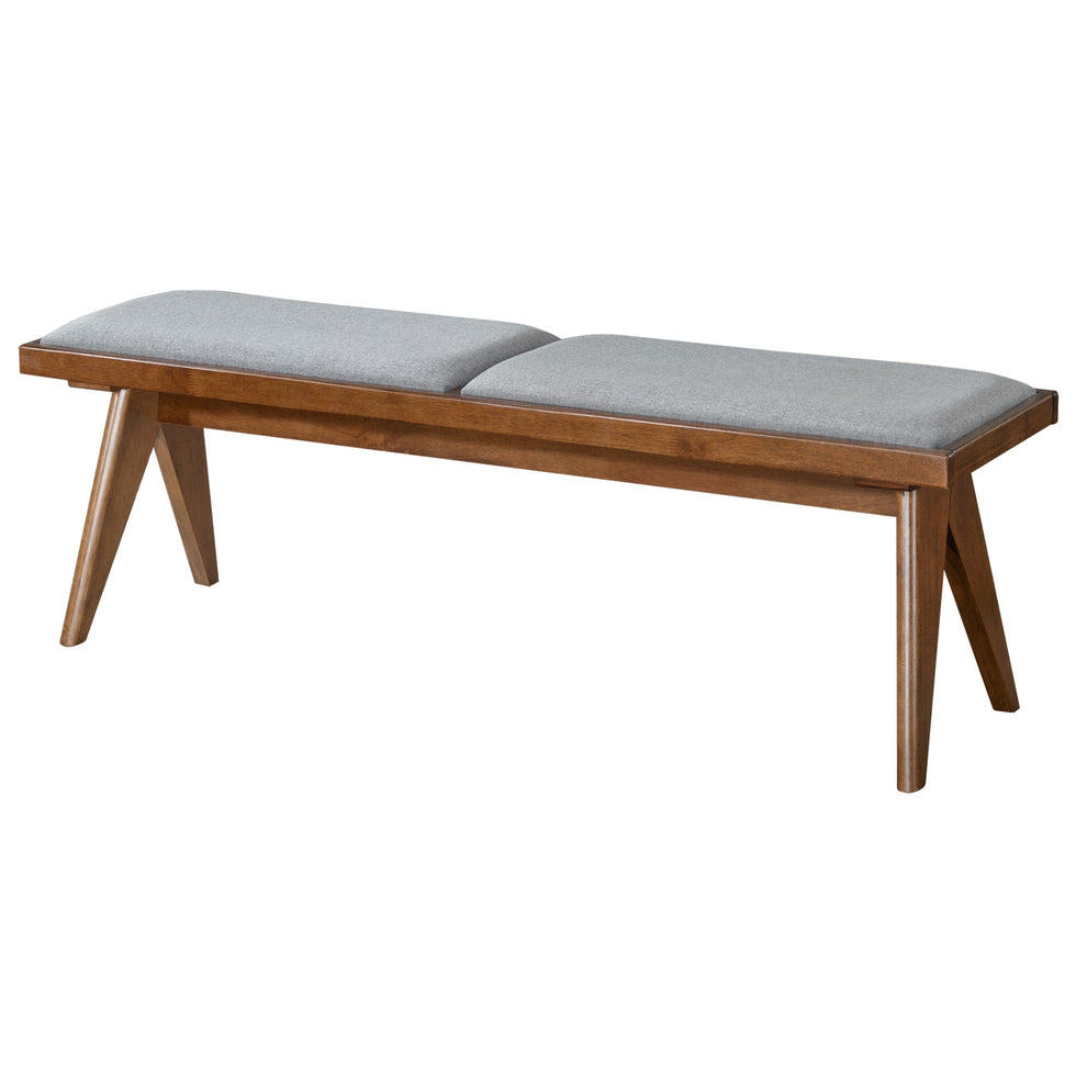 Ashcroft Keira Bench – Gray Fabric