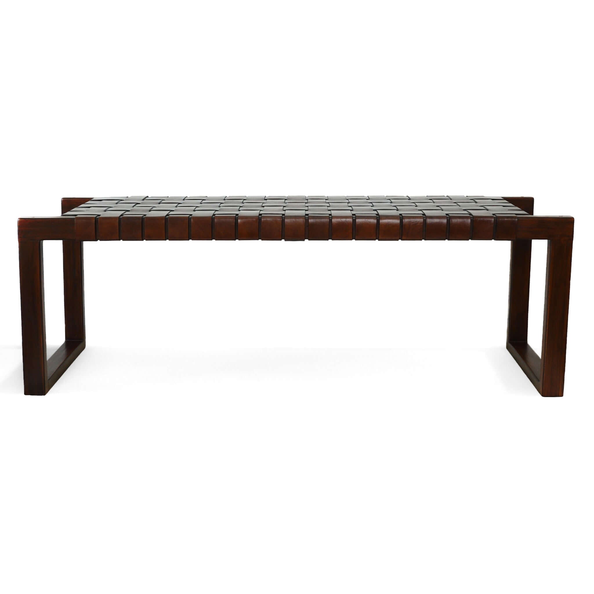 Ashcroft - Christina Leather Bench in Tan