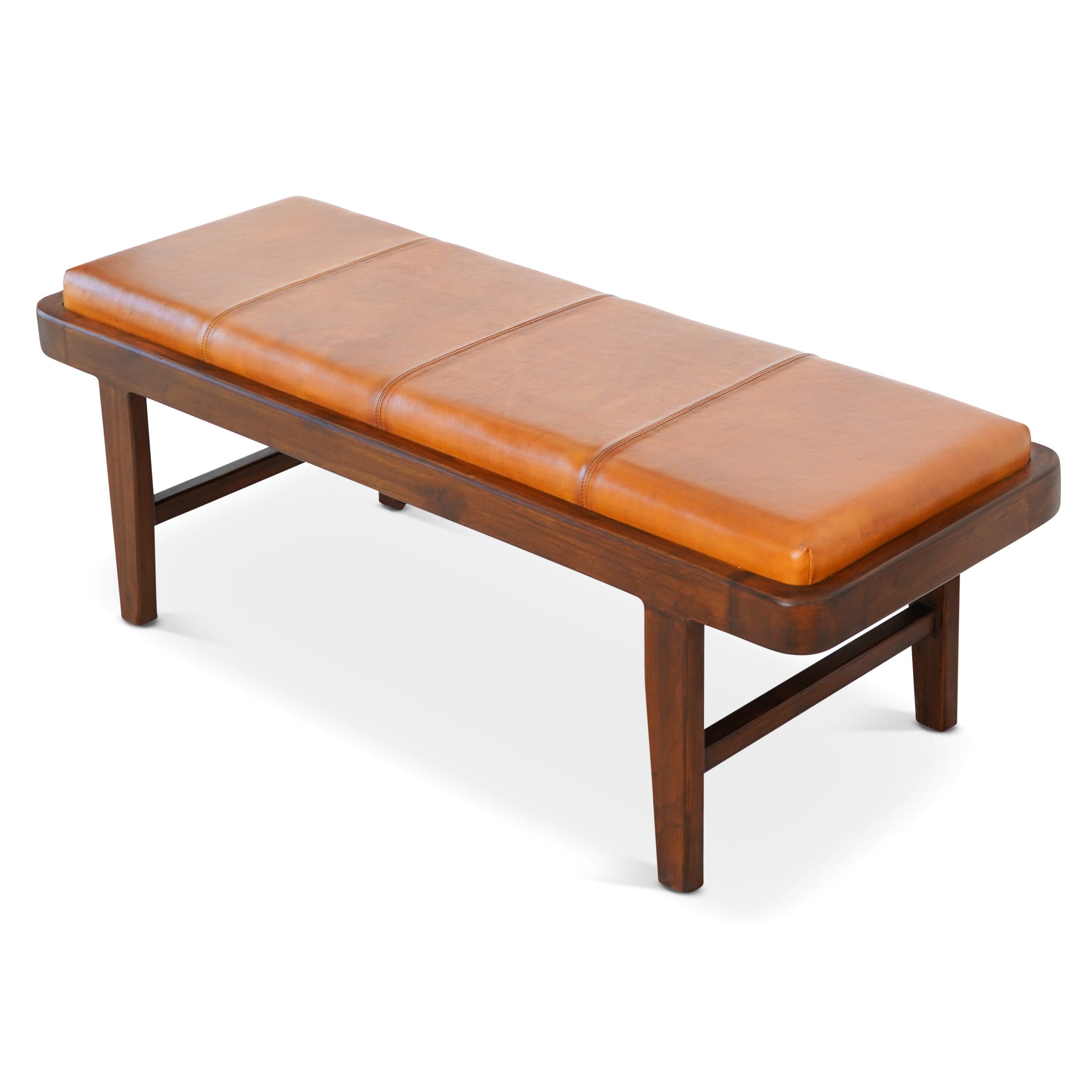 Ashcroft - Maddox Leather Bench in Tan