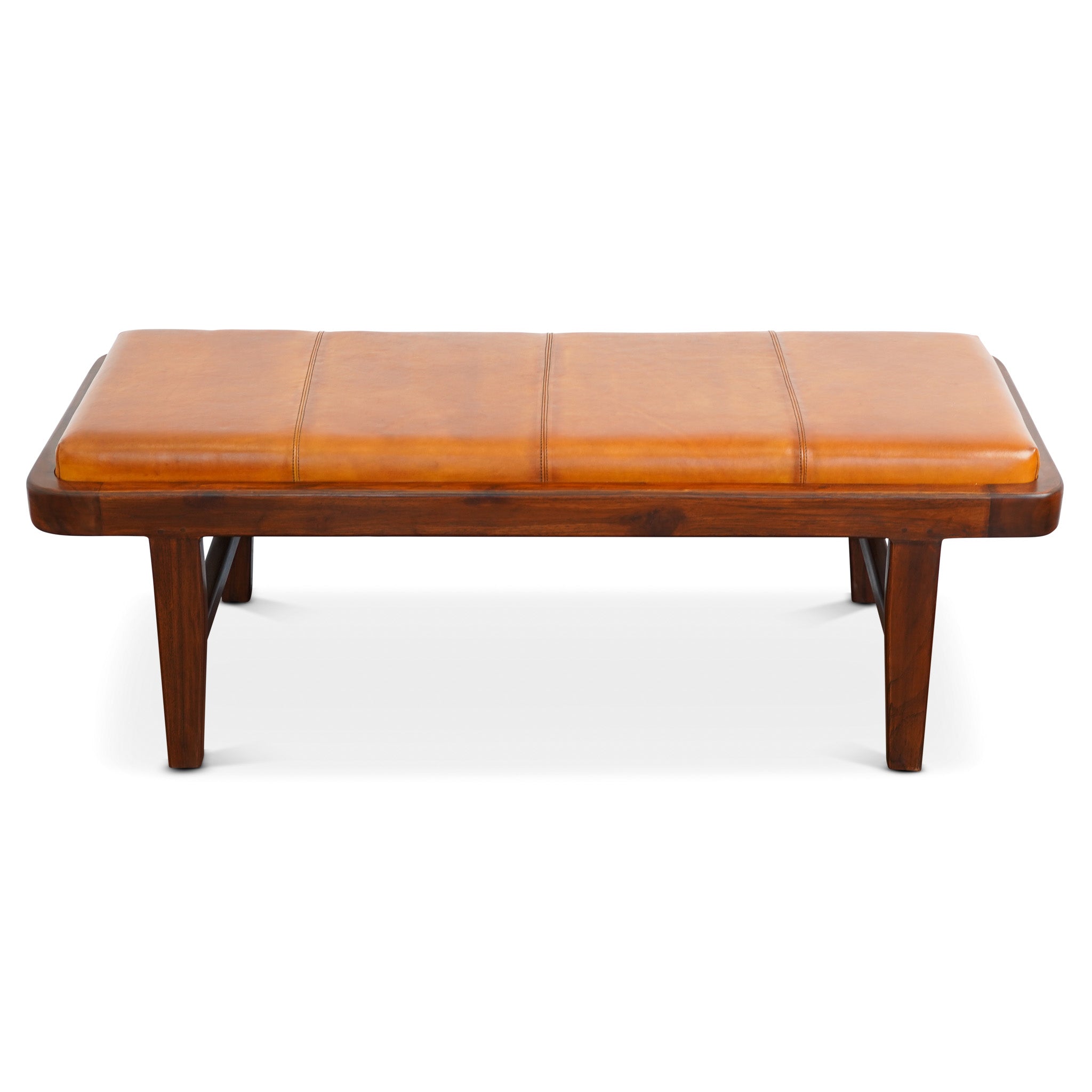 Ashcroft - Maddox Leather Bench in Tan
