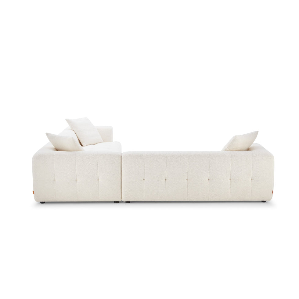 Ashcroft - Kaynes Ivory Boucle Corner Sofa
