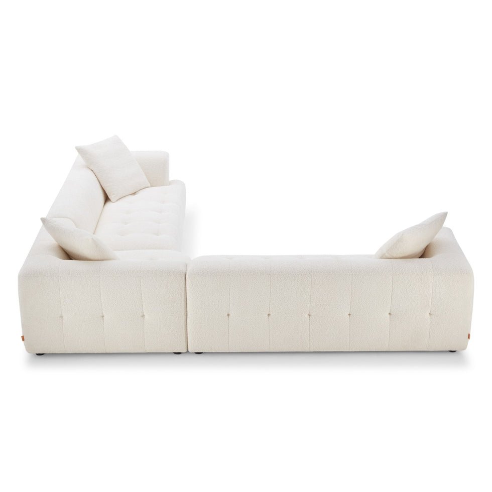Ashcroft - Kaynes Ivory Boucle Corner Sofa