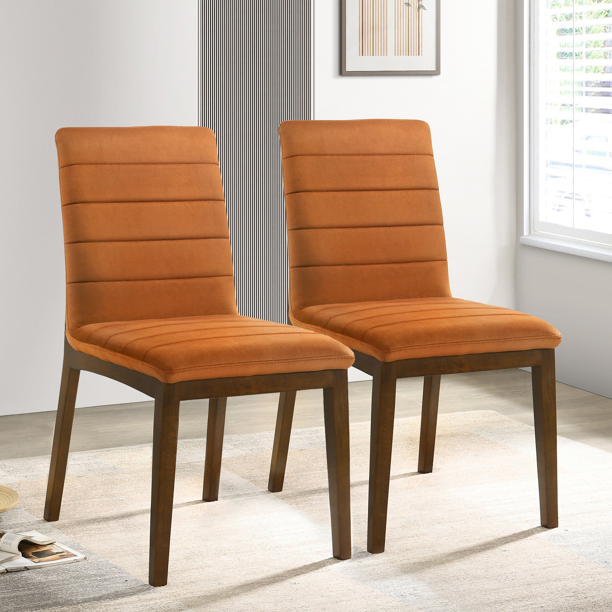 Ashcroft - Ines Velvet Dining Chair (Set Of 2)