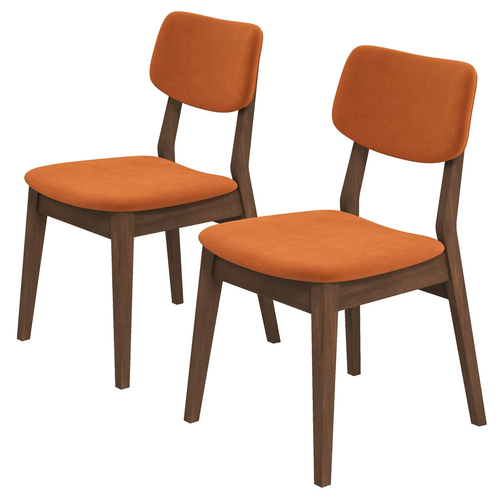 Ashcroft - Velvet Solid Back Side Chair (Set Of 2)