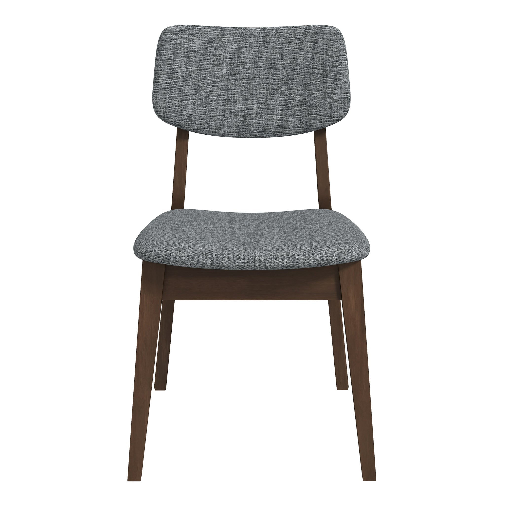 Ashcroft - Dark Gray Fabric Solid Back Side Chair (Set Of 2)