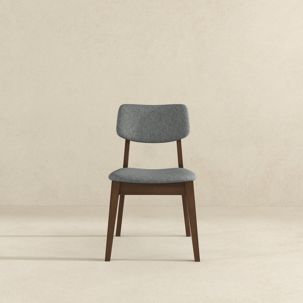 Ashcroft - Dark Gray Fabric Solid Back Side Chair (Set Of 2)