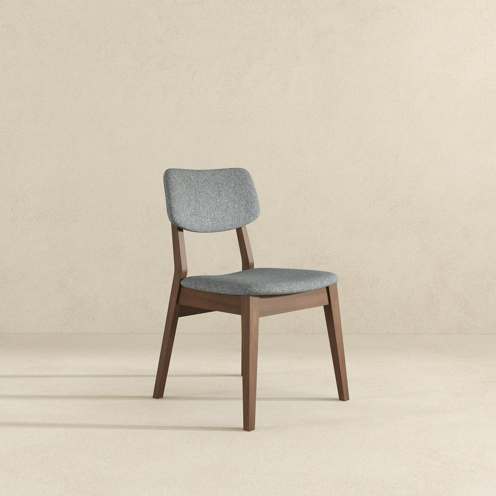 Ashcroft - Dark Gray Fabric Solid Back Side Chair (Set Of 2)