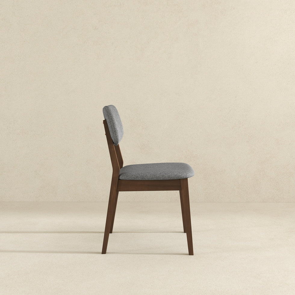 Ashcroft - Dark Gray Fabric Solid Back Side Chair (Set Of 2)