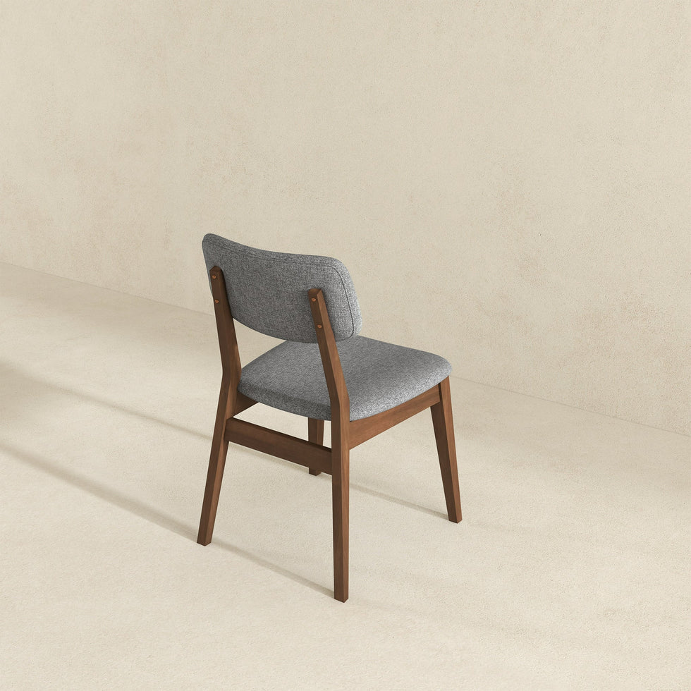 Ashcroft - Dark Gray Fabric Solid Back Side Chair (Set Of 2)