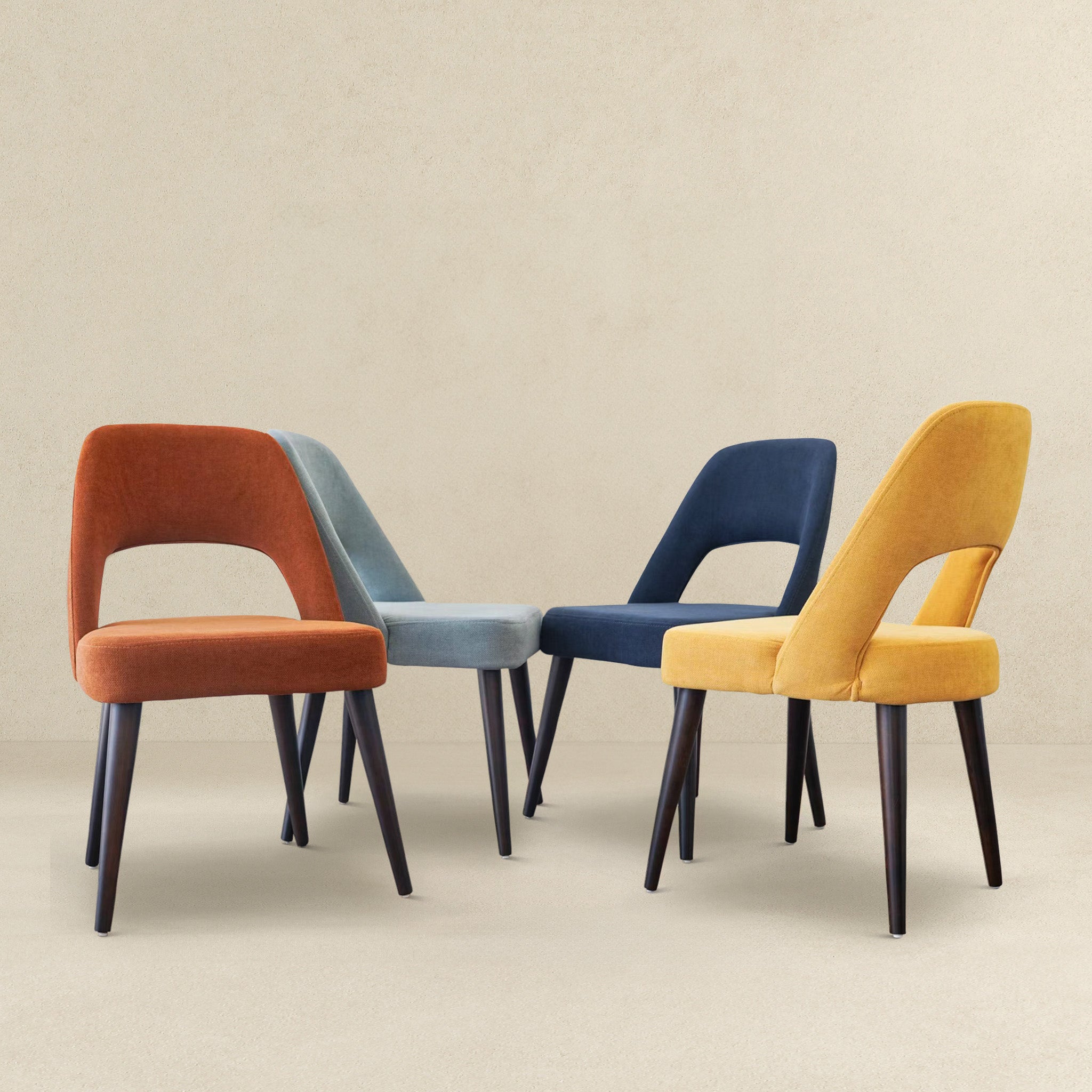 Ashcroft - Juliana Mid-Century Modern Fabric Dining Chair (Set Of 2)