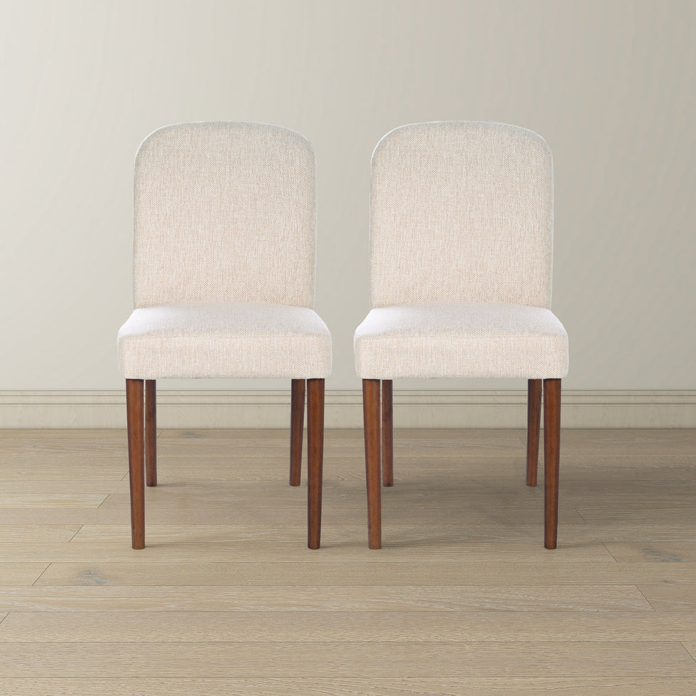 Ashcroft - Capri Beige Fabric Dining Chair (Set Of 2)