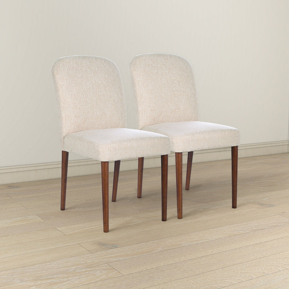 Ashcroft - Capri Beige Fabric Dining Chair (Set Of 2)