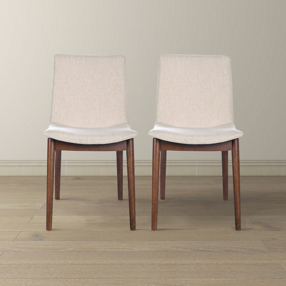 Ashcroft - Ravel Beige Fabric Dining Chair Set of 2