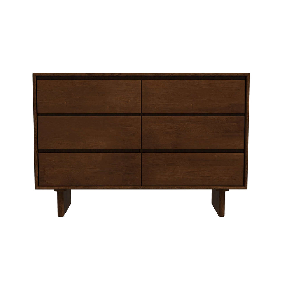 Ashcroft - Dubrovnik Mid-Century Modern Walnut Dresser with 6 Drawers