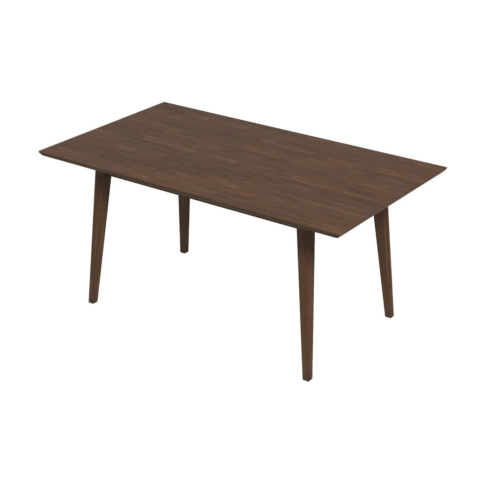 Ashcroft - Levi Modern Style Solid Wood Rectangular Walnut Top Dining Table 63"