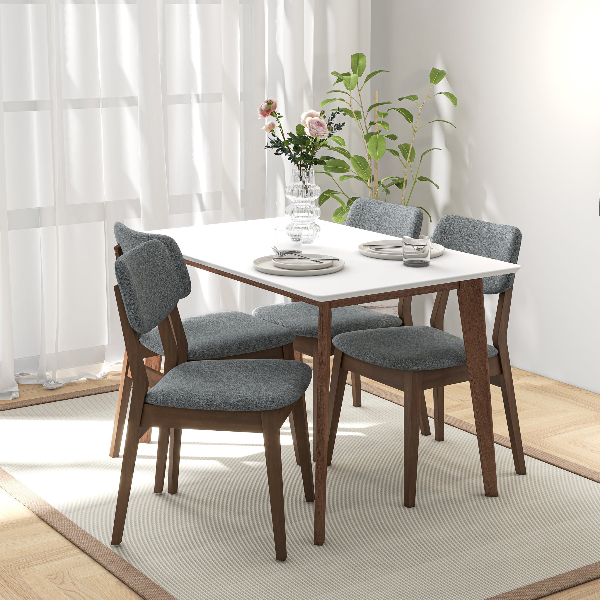 Ashcroft - 47" Carlos Solid Wood Dining Table