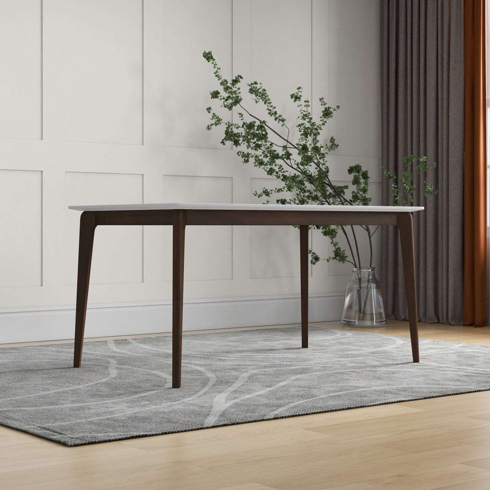 Ashcroft - Lindsey Solid Wood White Top Dining Table