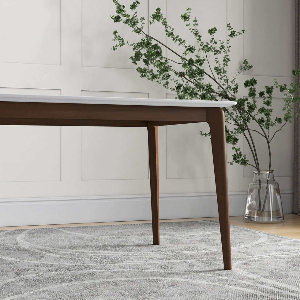 Ashcroft - Lindsey Solid Wood White Top Dining Table
