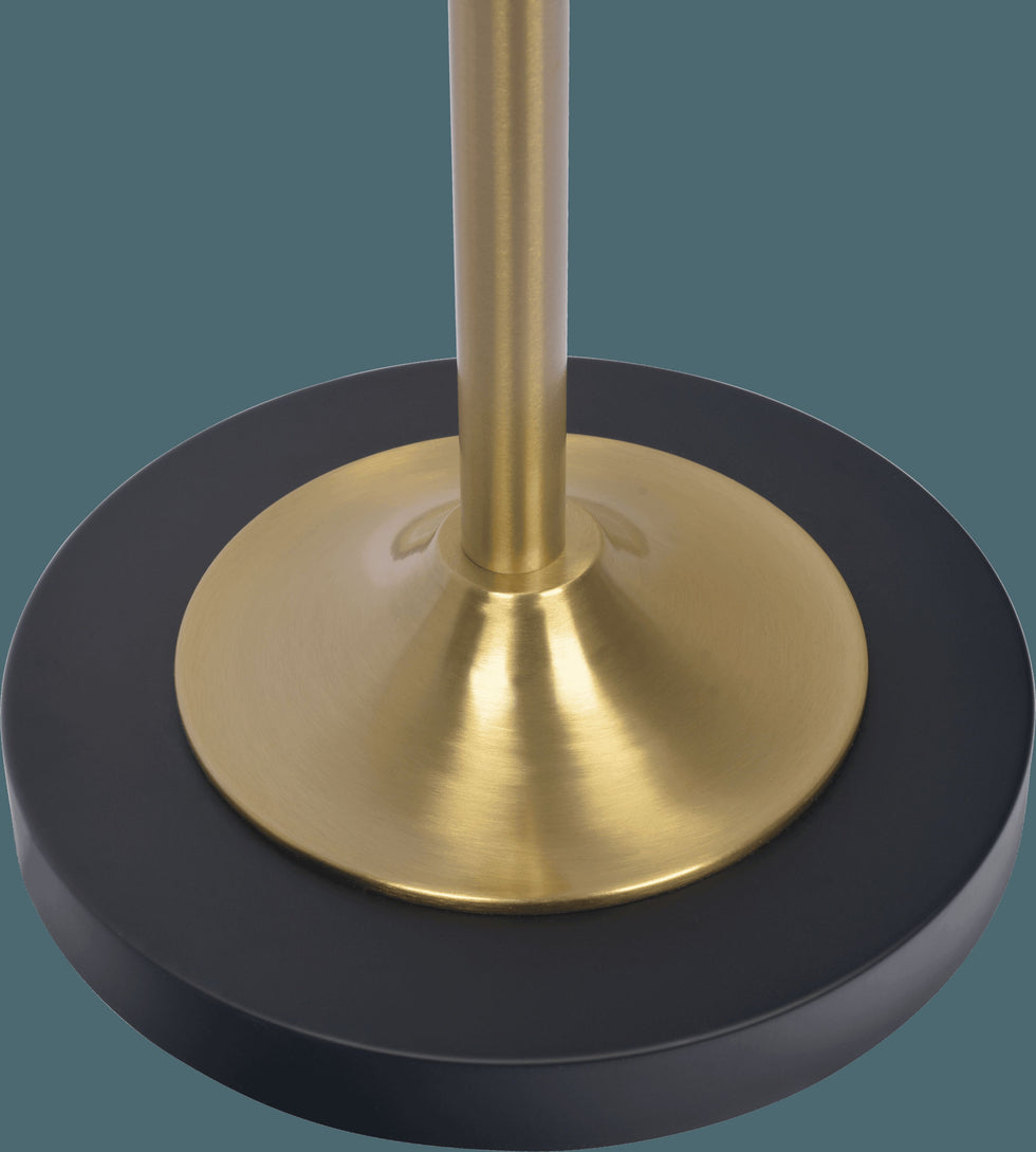 Ashcroft - Axis Brassed Gold Floor Lamp with 4-Way Switch Double Spots with Metal Base