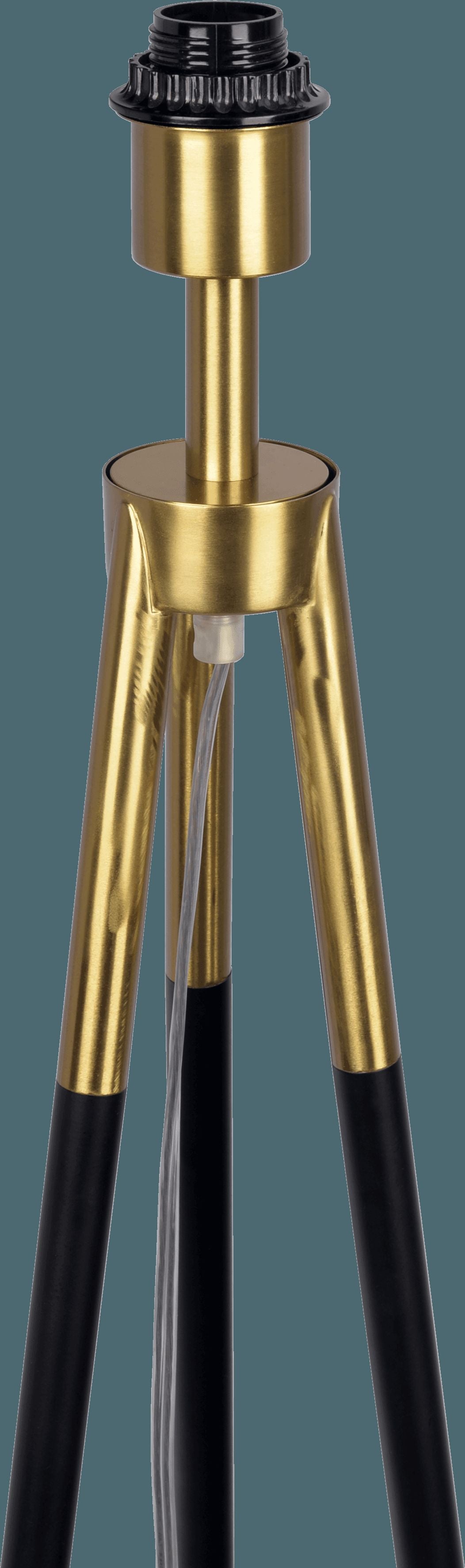 Ashcroft - Sway Brassed Gold Floor Lamp with On/Off Switch Triple Legs White Fabric Shade
