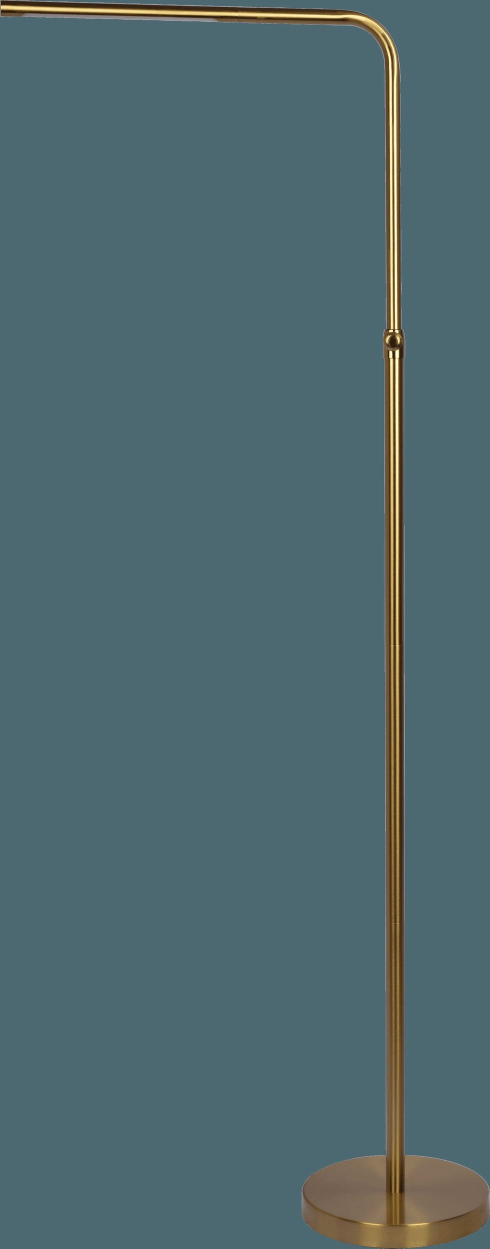 Ashcroft - Verve Brassed Gold Floor Lamp with On/Off Switch Adjustable Led Round Base