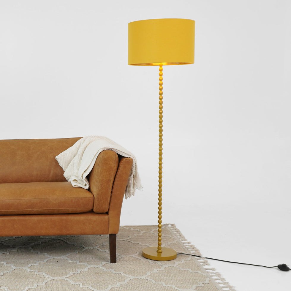 Ashcroft - Orbit Floor Lamp Ochre and Gold