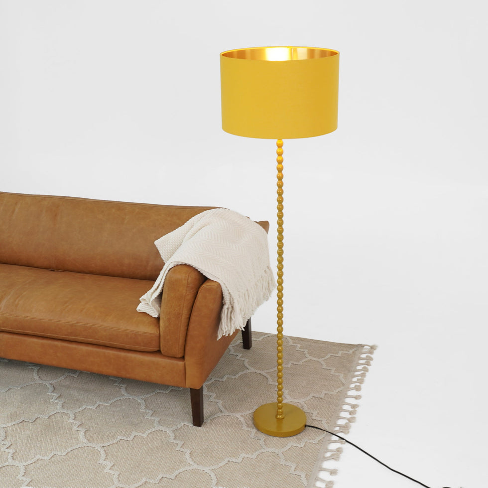 Ashcroft - Orbit Floor Lamp Ochre and Gold