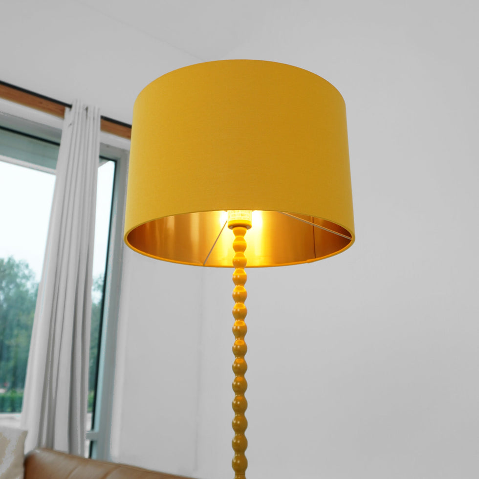 Ashcroft - Orbit Floor Lamp Ochre and Gold