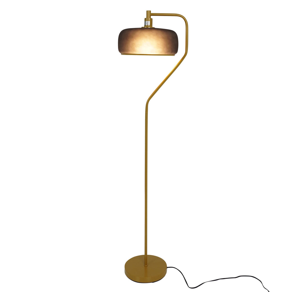Ashcroft - Astris Floor Lamp Black Sprayed and Gold