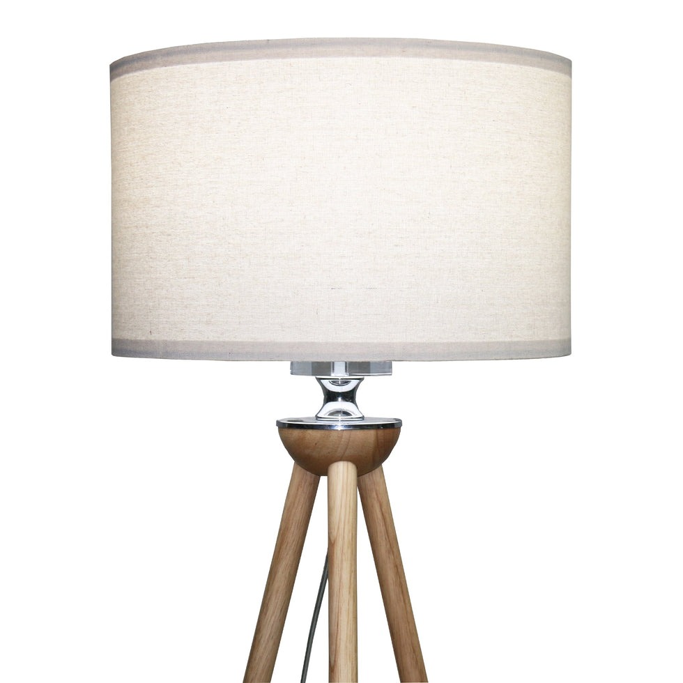Ashcroft - Lirios Three Legged Wooden Strip Floor Lamp in Natural