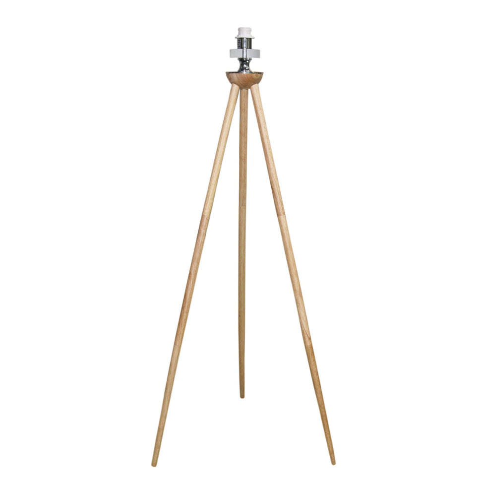 Ashcroft - Lirios Three Legged Wooden Strip Floor Lamp in Natural
