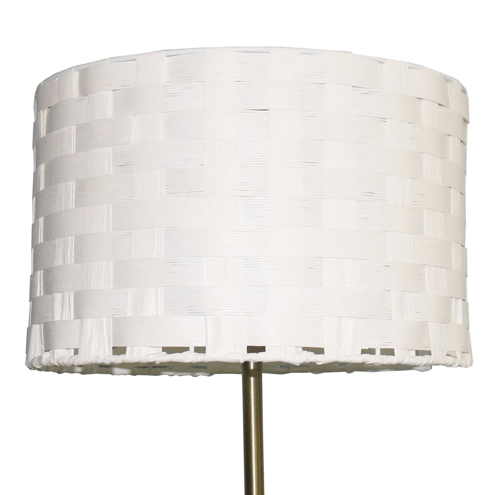 Ashcroft - Viora Marble Base Floor Lamp - Dark Brown and White