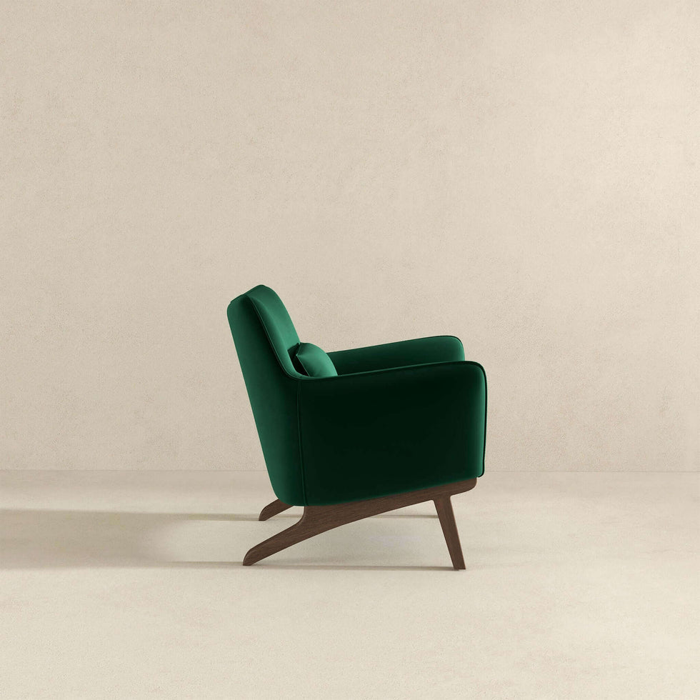 Ashcroft - Brayden Mid-Century Modern Velvet Armchair