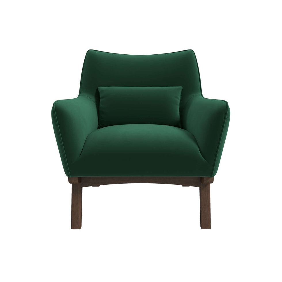 Ashcroft - Brayden Mid-Century Modern Velvet Armchair