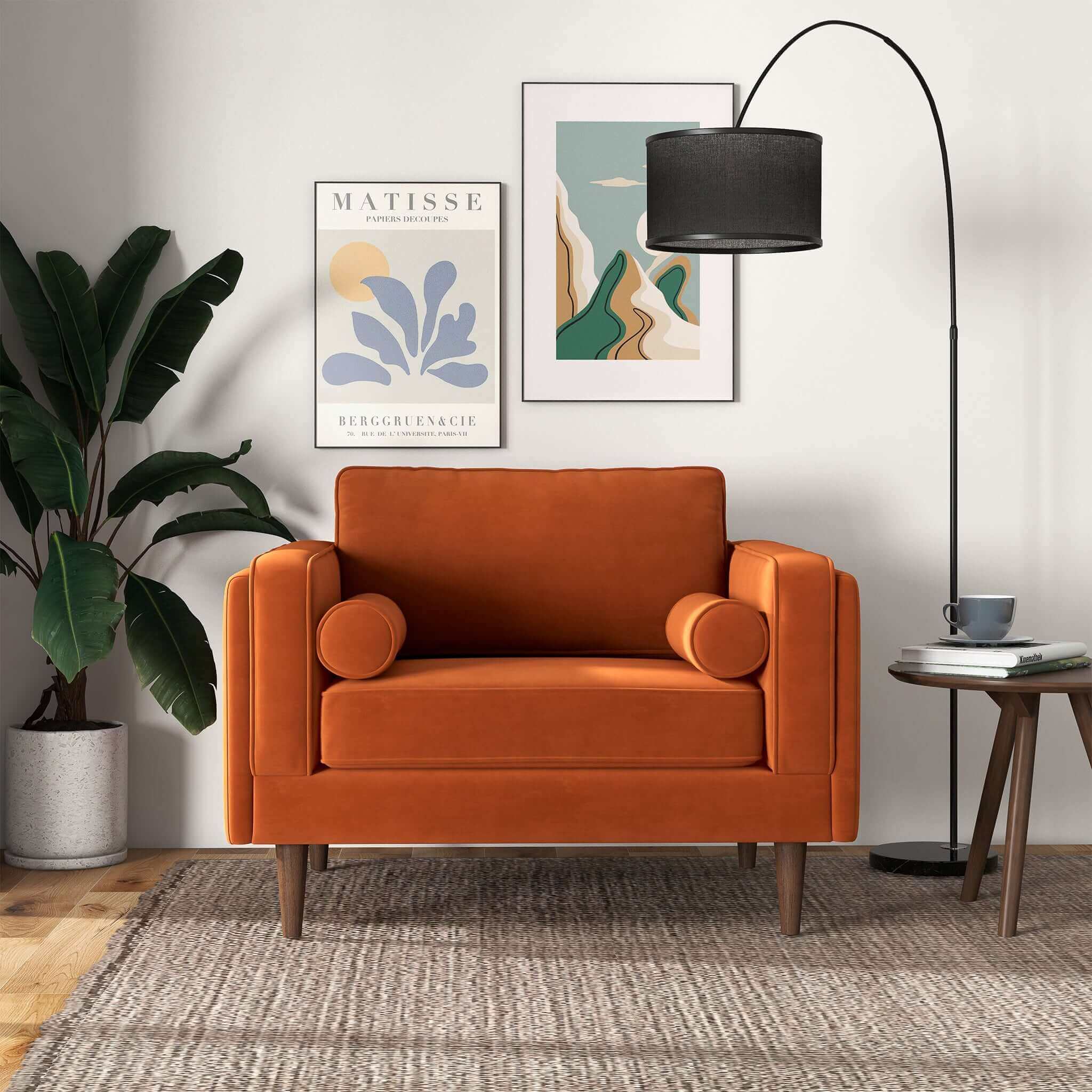 Ashcroft - Amber Velvet Lounge Chair