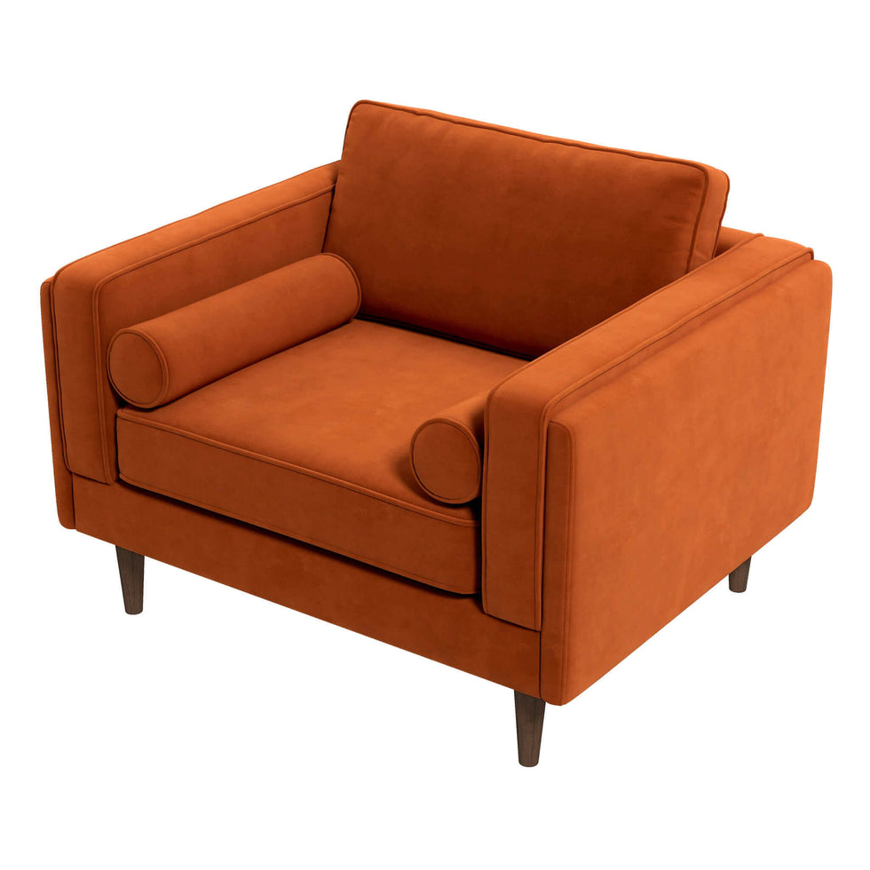 Ashcroft - Amber Velvet Lounge Chair