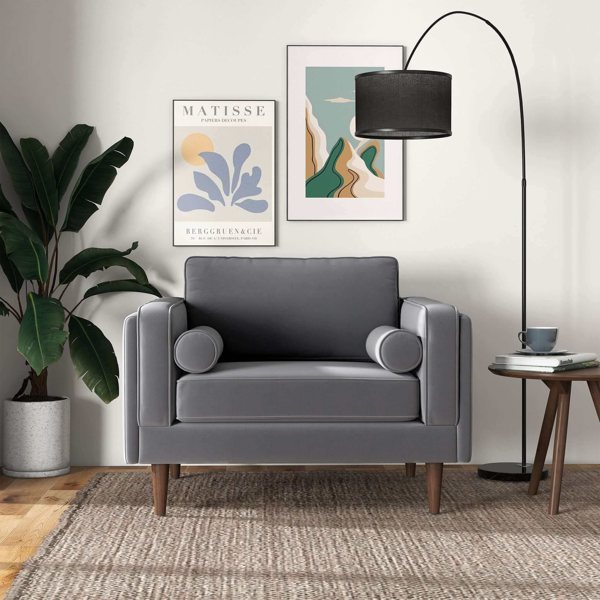 Ashcroft - Amber Velvet Lounge Chair