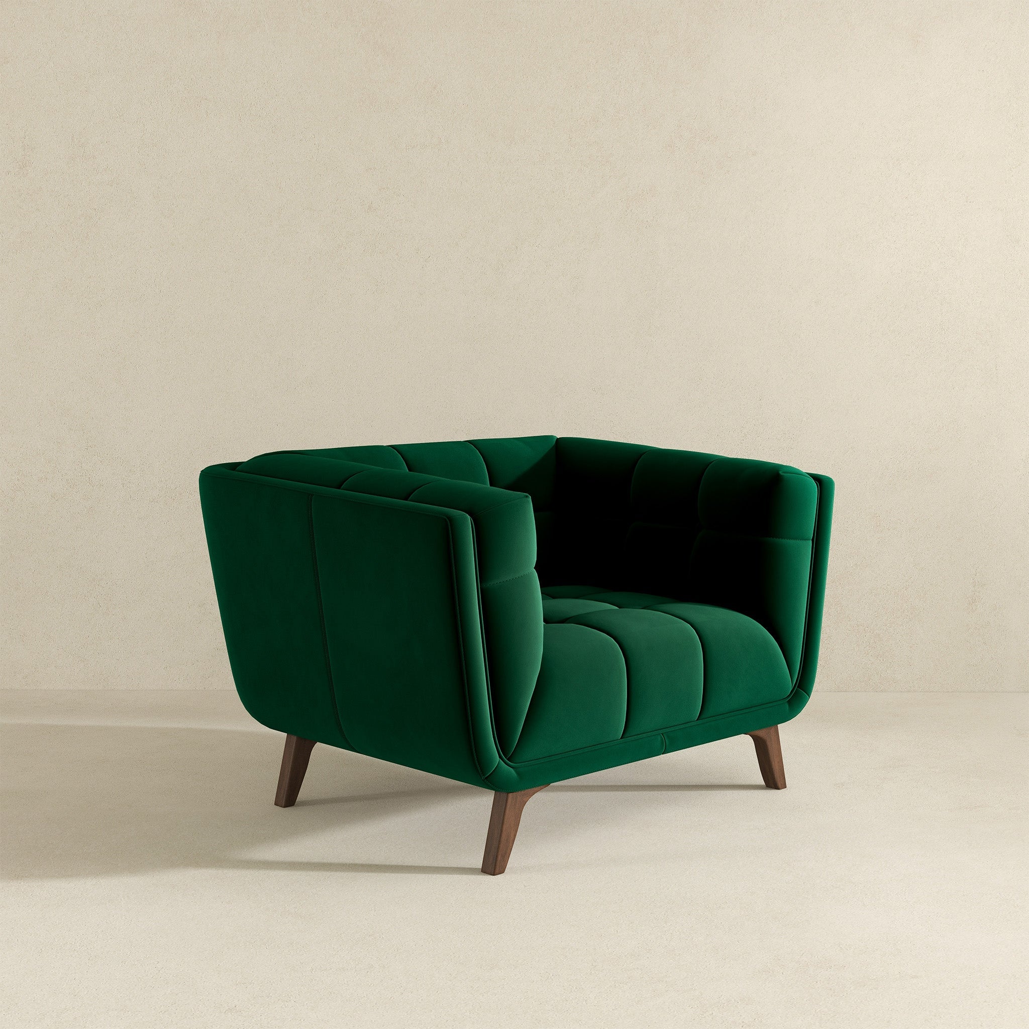 Ashcroft - Addison Mid-Century Modern Velvet Lounge Chair