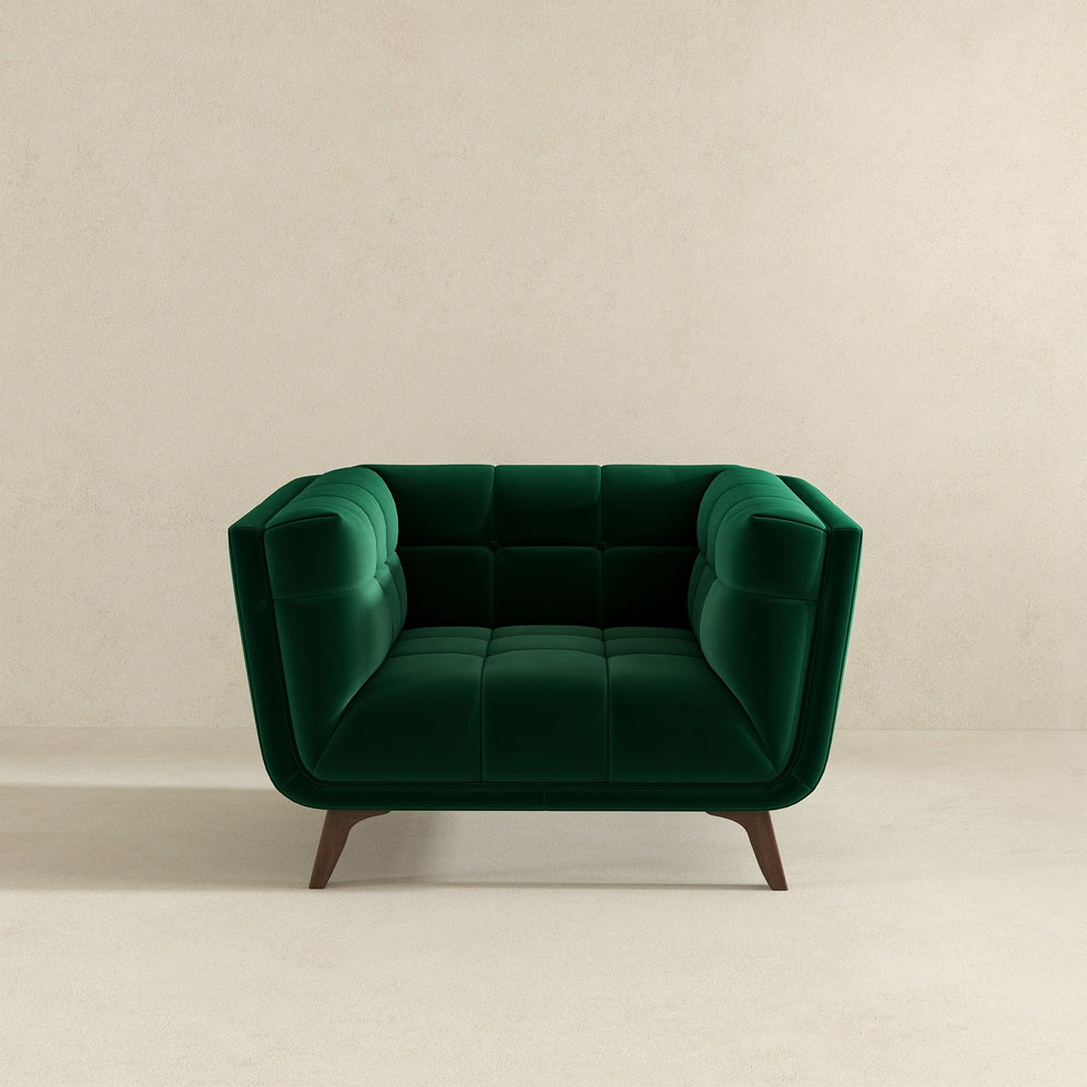 Ashcroft - Addison Mid-Century Modern Velvet Lounge Chair