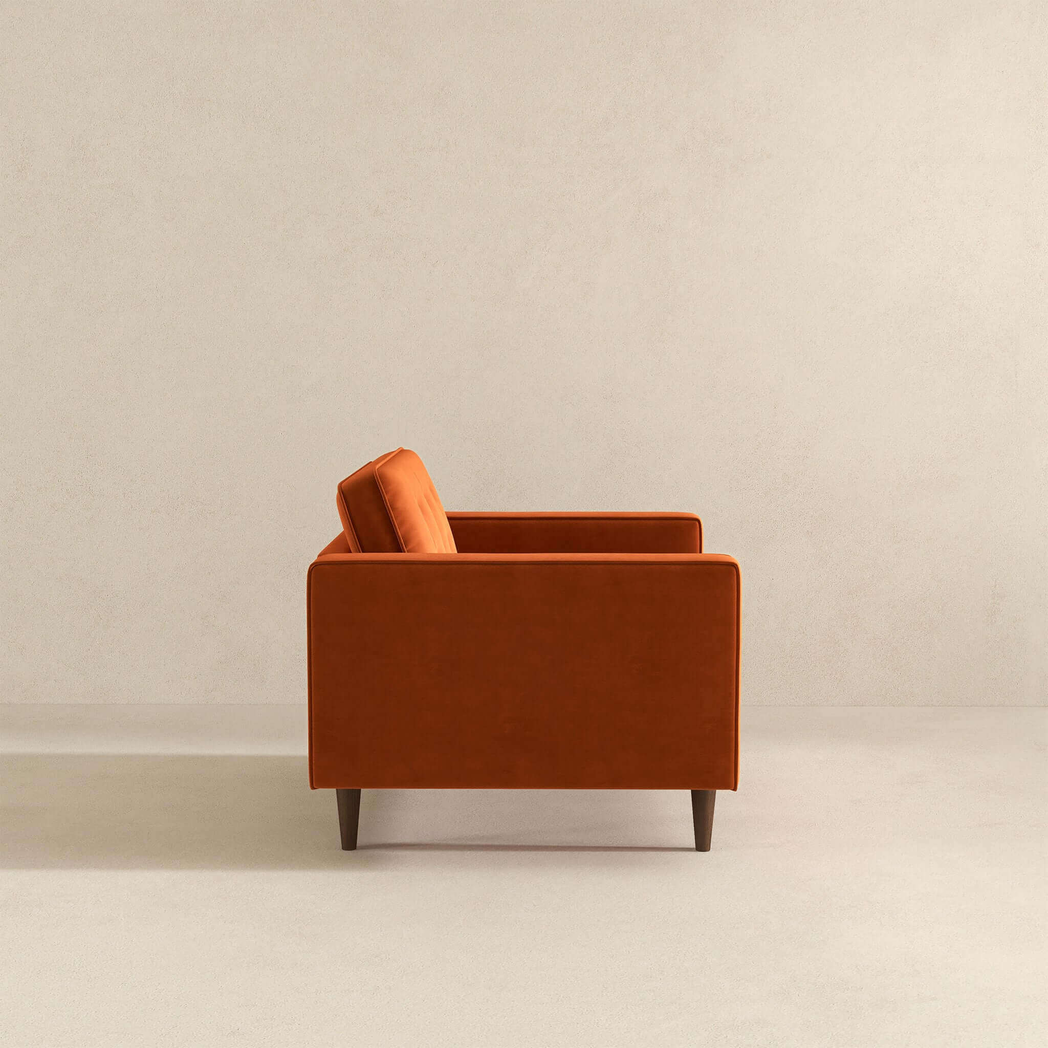 Ashcroft - Casey Velvet Lounge Chair in Burnt Orange