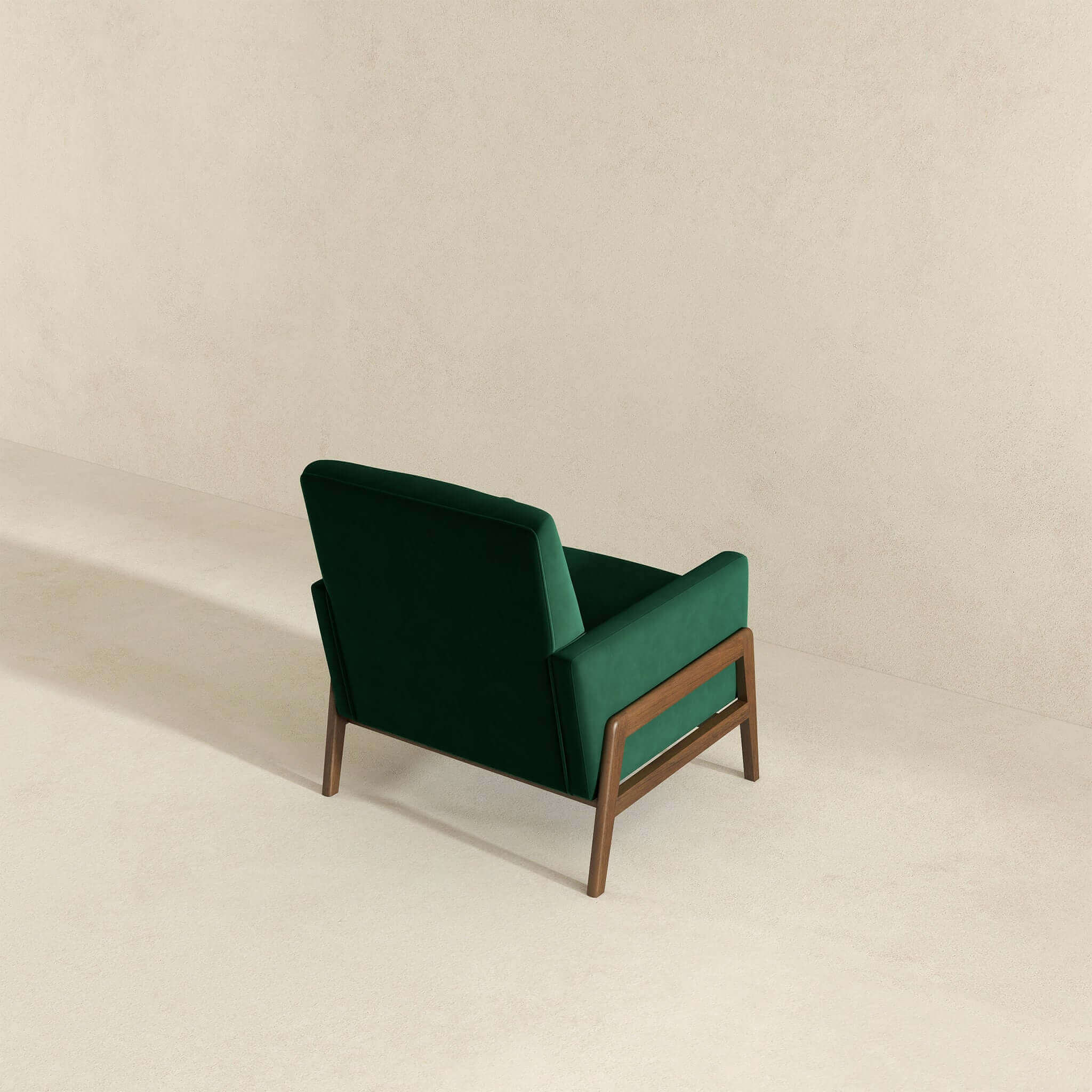 Ashcroft - Cole Solid Wood Velvet Lounge Chair