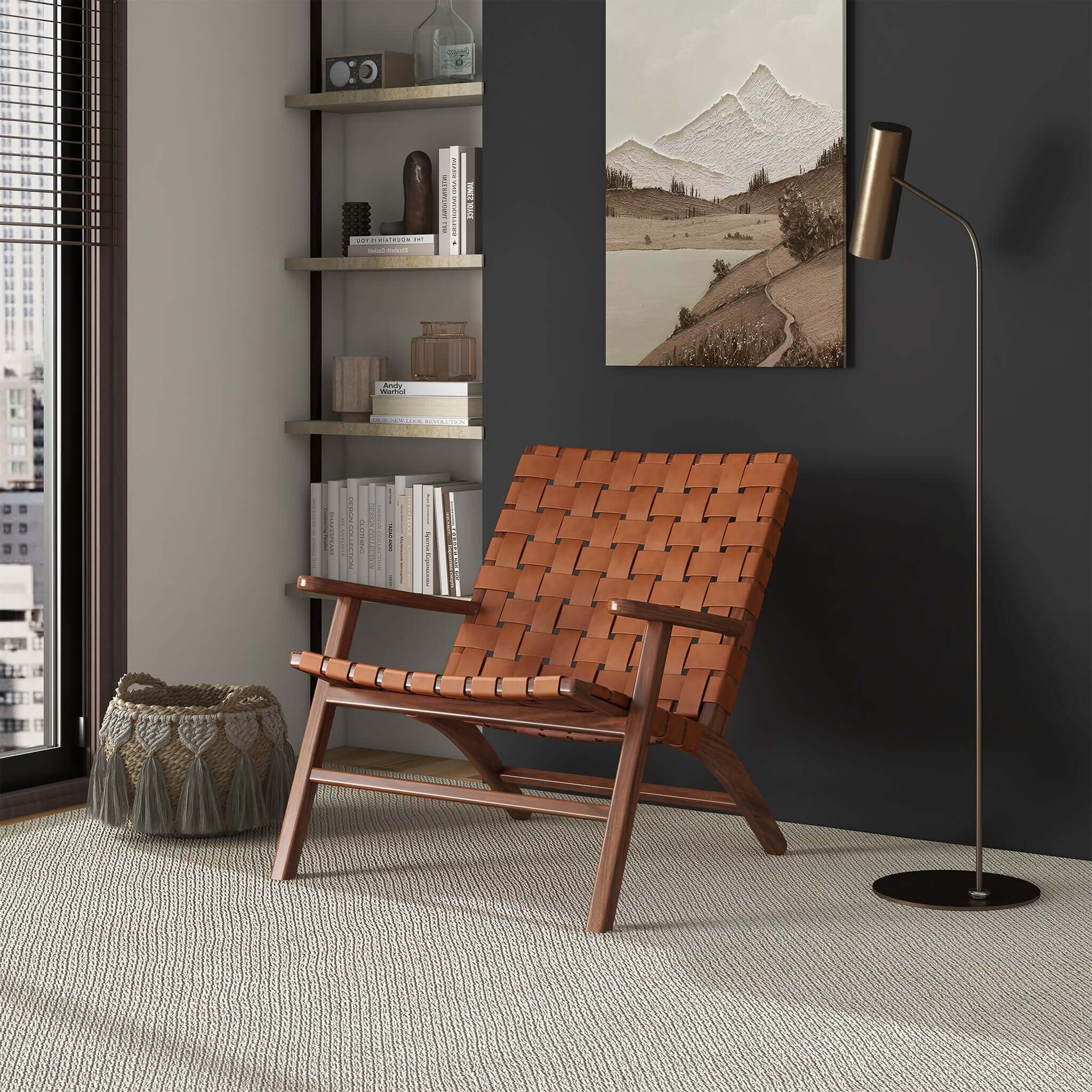 Ashcroft - Kangley Leather Armchair in Tan